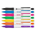 White Barrel Mechanical Pencil w/ Bright Color Rubber Grip